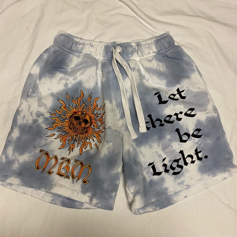 Brand new! mbm “ miracles believes mysteries” let there be light shorts.